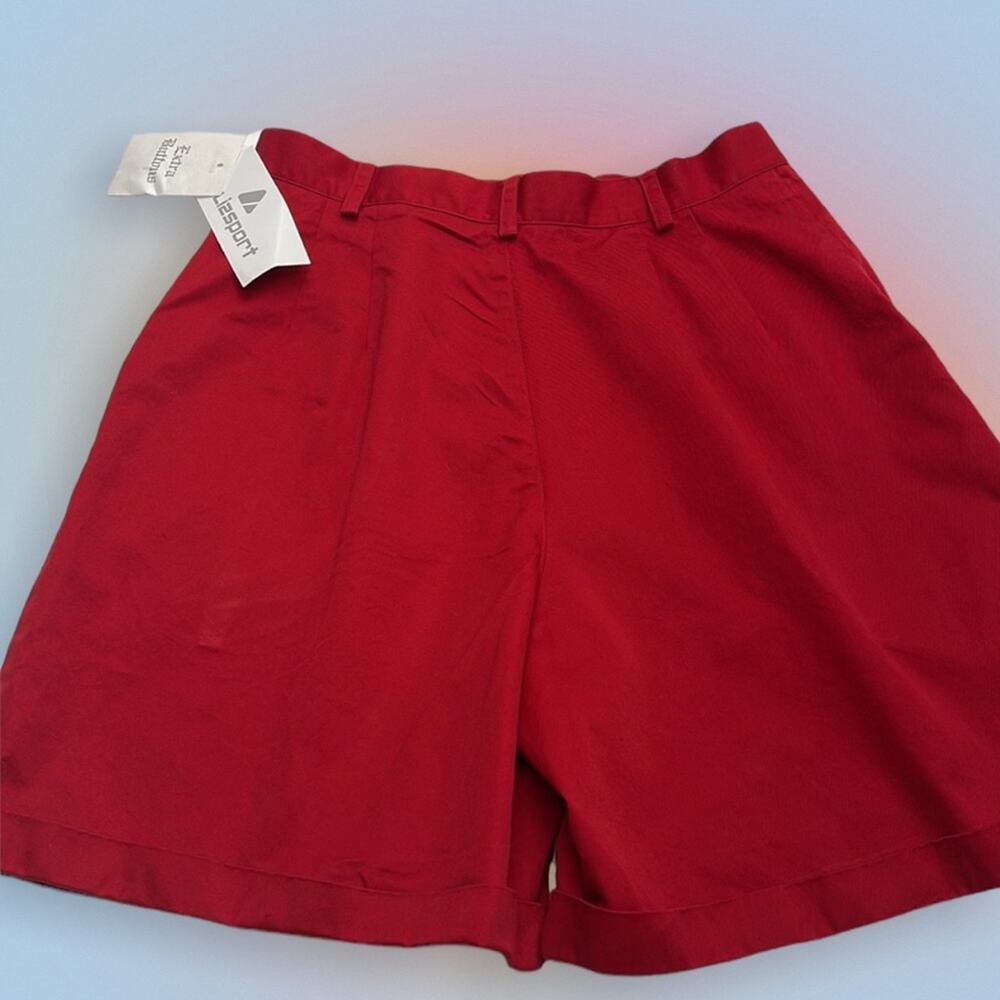 LIZ SPORT Women’s 12 Red Cotton Shorts - Picture 3 of 3
